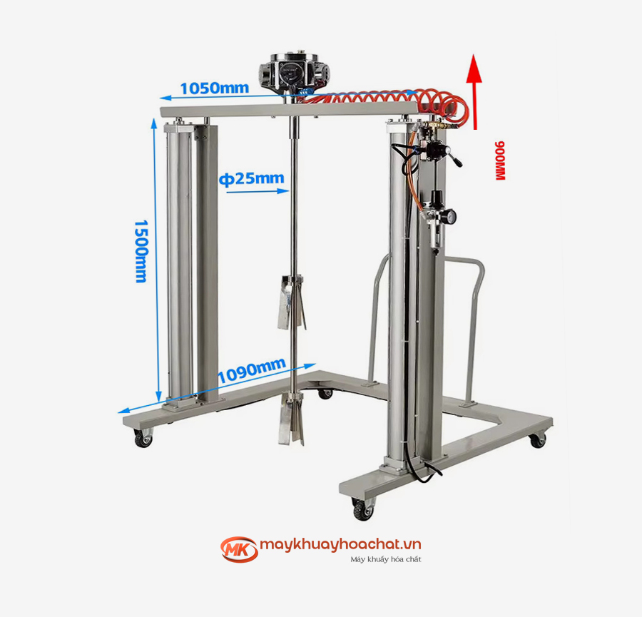 kích thước máy khuấy bồn ibt