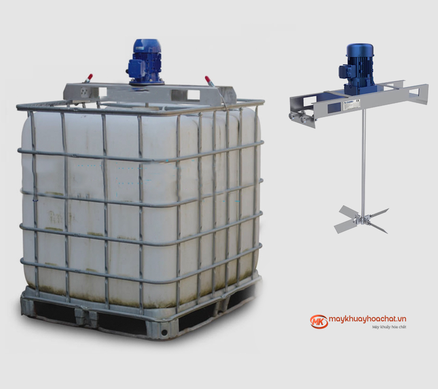 máy khuấy điện thùng ibc